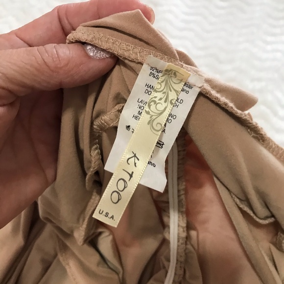 K TOO DRESS BEIGE COCKTAIL DRESS - Picture 4 of 5